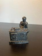 Bronzen beeld “De Geldwisselaar” -  Astrid Veldhuyzen-Koppen, Antiek en Kunst, Antiek | Koper en Brons, Ophalen of Verzenden, Brons