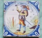 Figuur tegel - Musketier - Oude tegel 17e eeuw, Ophalen of Verzenden