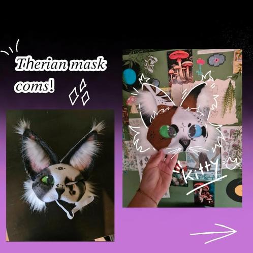 therian mask coms, Hobby en Vrije tijd, Kostuums, Theaterbenodigdheden en LARP, Ophalen of Verzenden