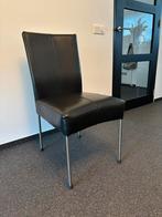 4 leren eetkamerstoelen Bert Plantagie, Ophalen, Zwart, Leer, Zo goed als nieuw