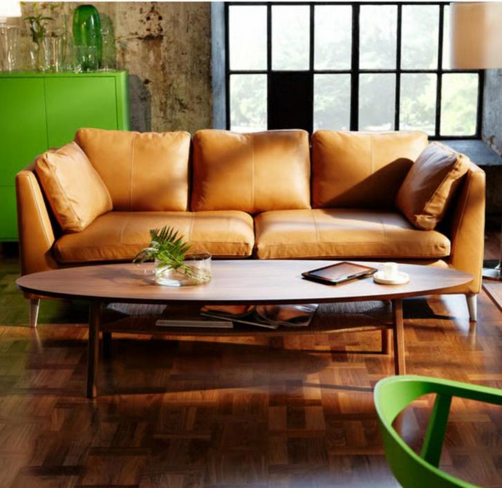 Ikea salontafel ovaal, Huis en Inrichting, Tafels | Sidetables, Zo goed als nieuw, 25 tot 50 cm, 100 tot 150 cm, Rechthoekig, Ophalen