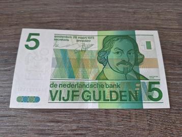 Prachtig biljet 5 gulden Vondel II, 1973 beschikbaar voor biedingen