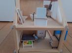 Poppenhuis met poppetjes en meubels, compleet!, Verzamelen, Ophalen of Verzenden, Gebruikt, Poppenhuis