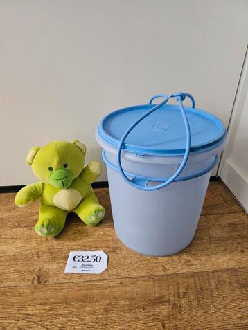 Tupperware blauwe wasemmer met ring €32,50  beschikbaar voor biedingen