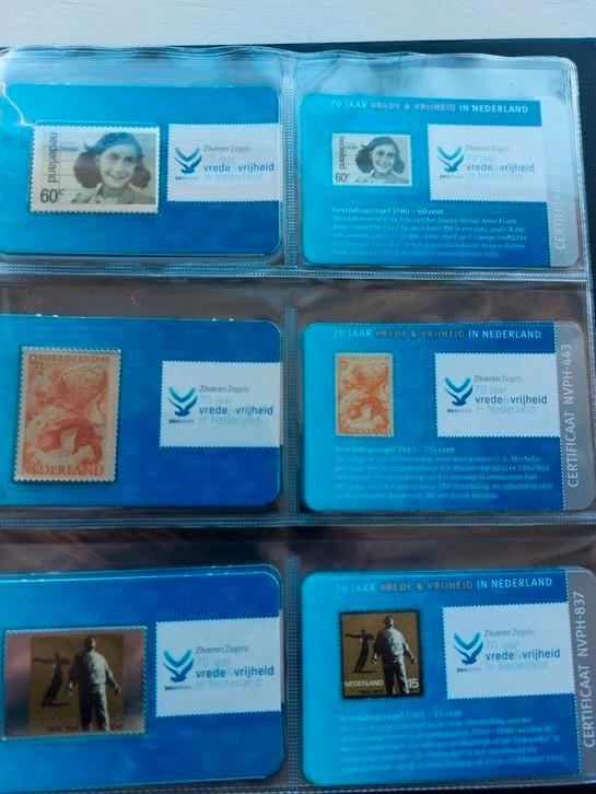 Verschillende zilveren coincards in album., Postzegels en Munten, Munten | Nederland, Setje, Zilver, Ophalen of Verzenden