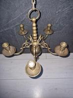 Een leuke en een mooie vintage hang kandelaar van messing, Huis en Inrichting, Woonaccessoires | Kandelaars en Kaarsen, Gebruikt