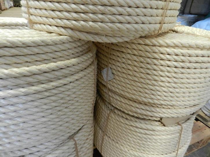 TOUW SISAL 12mm rollen a 220mtr., Watersport en Boten, Accessoires en Onderhoud, Nieuw, Lijn of Blok, Ophalen