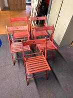 5 Rode IKEA Opvouwbare Stoelen, Huis en Inrichting, Stoelen, Ophalen, Gebruikt, Vijf, Zes of meer stoelen, Rood
