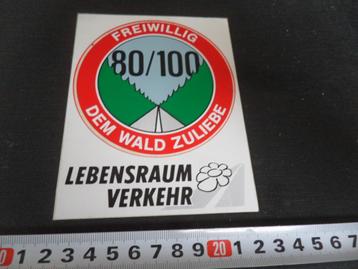 sticker lebensraum verkehr freiwillig dem wald zuliebe 80/ beschikbaar voor biedingen