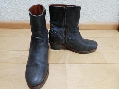 Shabbies enkellaarzen maat 37 grijsblauw hak 5,5 cm ZGAN, Kleding | Dames, Schoenen, Zo goed als nieuw, Lage of Enkellaarzen, Blauw