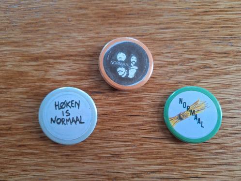 Oude buttons van Normaal, Verzamelen, Muziek, Artiesten en Beroemdheden, Gebruikt, Gebruiksvoorwerp, Ophalen of Verzenden