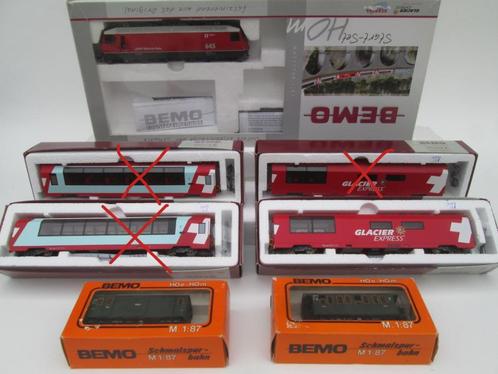 BEMO Glacier Lock 645 en Personen rijtuigen, Goederenwagons, Hobby en Vrije tijd, Modeltreinen | H0, Nieuw, Locomotief, Gelijkstroom