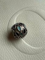 Pandora Bedel Blauw Zilver, Pandora, Ophalen of Verzenden, Zo goed als nieuw, 1 bedel