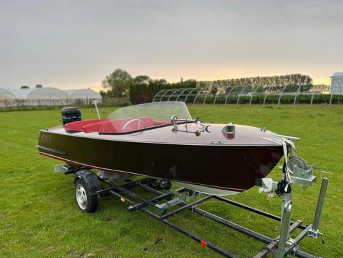 Houten speedboot 40 pk! Nordson Schnellboote, Watersport en Boten, Speedboten, Zo goed als nieuw, 3 tot 6 meter, Benzine, Minder dan 70 pk