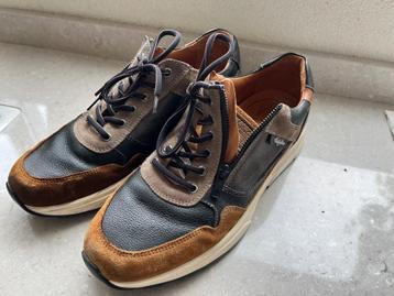 Sneakers Australian mt 44, veter+rits, cognac/grey-black