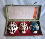 Miniatuur maskers van de Chinese Opera, Antiek en Kunst, Kunst | Beelden en Houtsnijwerken, Ophalen of Verzenden
