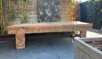 Indonesische tuinbank bank houtsnijwerk xxl 255 cm Ibiza, Tuin en Terras, Tuinbanken, Verburgt Vintage, Nieuw, Ophalen of Verzenden