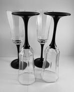 4 Luminarc Octime Noir champagneglazen vintage 70’s, Verzamelen, Ophalen of Verzenden, Zo goed als nieuw, Overige typen