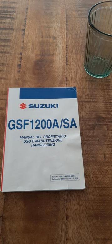 Compacte gebruikshandleiding suzuki Bandit beschikbaar voor biedingen