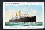 T.S.S. Veendam, Holland-America Line, Rotterdam-New York, Verzamelen, Ansichtkaarten | Themakaarten, Verzenden, Voor 1920, Ongelopen