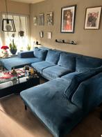 Blauwe Loungebank met Kussens(petrol), Ophalen, Gebruikt, Stof