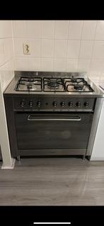 Gasfornuis 5 pits met oven 90 cm indesit, Witgoed en Apparatuur, Ophalen, 60 cm of meer, Zo goed als nieuw, Gas