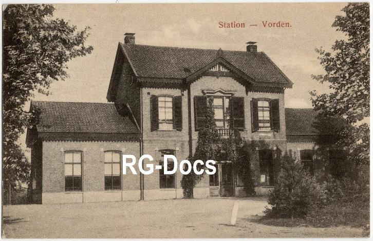 Ansichtkaart - Briefkaart Trein Station Vorden 1919, Verzamelen, Ansichtkaarten | Nederland, Gelopen, Gelderland, Voor 1920, Ophalen of Verzenden