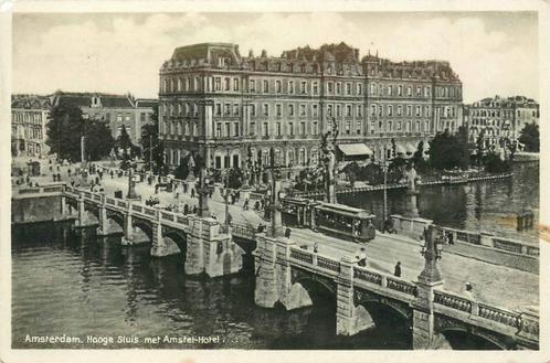 (388-497-031) Amsterdam Hooge Sluis Amstelhotel, Verzamelen, Ansichtkaarten | Nederland, Noord-Holland, Verzenden