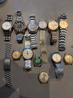 Set van 12 vintage herenhorloges  jaren 50/80, Ophalen, Staal, Overige merken, 1960 of later