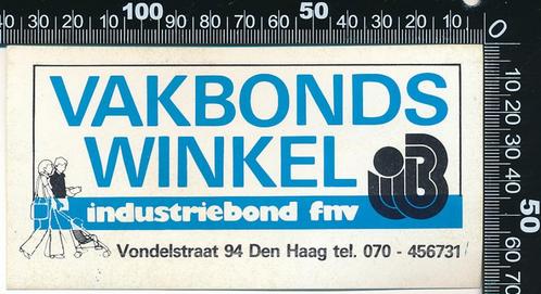 Sticker: FNV - Vakbondswinkel - Den Haag, Verzamelen, Stickers, Zo goed als nieuw, Bedrijf of Vereniging, Verzenden