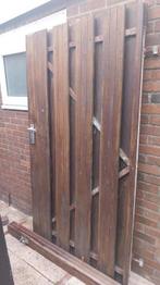 Hard houten tuinpoort compleet hangwerk ,slot sleutels, Tuin en Terras, Tuinpoorten, Ophalen of Verzenden, Zo goed als nieuw, Hout
