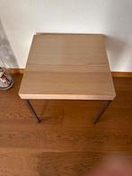 Houten Bijzettafel met Metalen Onderstel, 45 tot 60 cm, Minder dan 55 cm, Vierkant, Ophalen of Verzenden