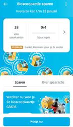 Spaarkaarten AH tweede bioscoopkaartje gratis, Ophalen, Winkel, Super of Benzinepomp, Zegels, Bonnen of Punten