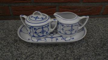 suiker room melk stel met onderschaal Blau Saks Jäger DDR beschikbaar voor biedingen