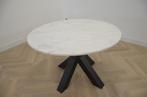 Ronde marmeren tafel 120 cm - wit, Nieuw, Overige materialen, Rond, Ophalen of Verzenden