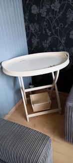 Butlertray wit, Huis en Inrichting, Tafels | Sidetables, Ophalen, Gebruikt, 50 tot 100 cm, Ovaal