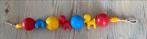 Vintage wagenspanner ….poedels rood-geel-blauw, Ophalen of Verzenden