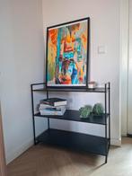 Kast - zwart metalen decoratief / opbergkastje, Ophalen, Zo goed als nieuw