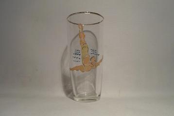 Vintage Glas Zwemmer Gouden Rand beschikbaar voor biedingen