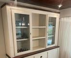 Wooden glads display case, Huis en Inrichting, Kasten | Vitrinekasten, Ophalen, 50 tot 100 cm, Zo goed als nieuw, 150 tot 200 cm
