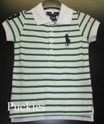 Ralph Lauren big pony meisjes polo wit/groen maat 116, Kinderen en Baby's, Kinderkleding | Maat 116, Nieuw, Ralph Lauren, Meisje