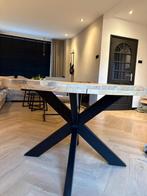 Industriële ronde eettafel 130cm, Huis en Inrichting, Tafels | Eettafels, Gebruikt, 100 tot 150 cm, Rond, Ophalen of Verzenden