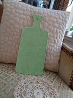 Brocant Groen Snijplankje van Aardewerk  ** Mimosa **, Ophalen of Verzenden, Zo goed als nieuw, Bord(en), Overige stijlen