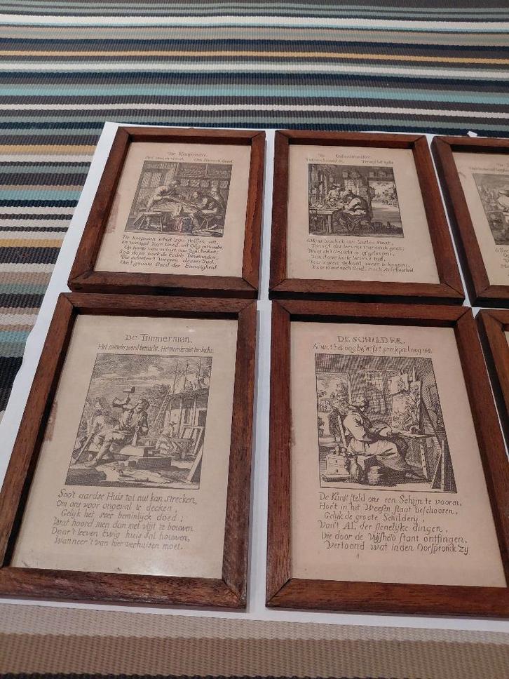 Herdruk Jan Luyken ingelijst, Antiek en Kunst, Kunst | Etsen en Gravures, Verzenden