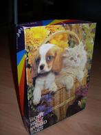 Houten puzzel van Hond met een poesje.  36 stukjes., Ophalen of Verzenden, Minder dan 500 stukjes, Zo goed als nieuw, Legpuzzel