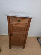 Antiek nachtkastje/tafeltje met marmeren blad, Ophalen