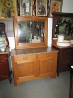 antieke eiken commode kaptafel baby commode marmerblad, Antiek en Kunst, Ophalen of Verzenden