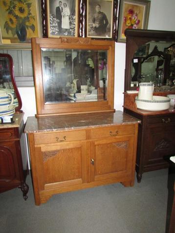 antieke eiken commode kaptafel baby commode marmerblad beschikbaar voor biedingen