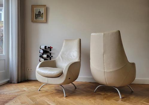 Rolf Benz design fauteuil HSE 2000, Huis en Inrichting, Fauteuils, Zo goed als nieuw, Leer, Metaal, 50 tot 75 cm, 75 tot 100 cm