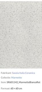 6 terrazzo vloertegels grijs/wit 60x60 cm Savoia Italia, Doe-het-zelf en Verbouw, Tegels, Ophalen, Zo goed als nieuw, Minder dan 5 m²